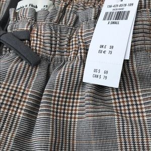 Plaid Paperbag Waist Pant